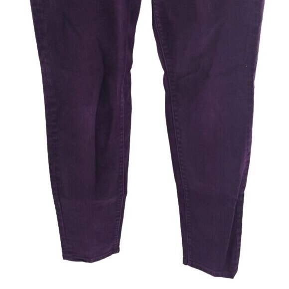 Loft Jeans Purple Denim Ann Taylor Modern Skinny Stretch Womens Low Rise Size 6 - Picture 3 of 7